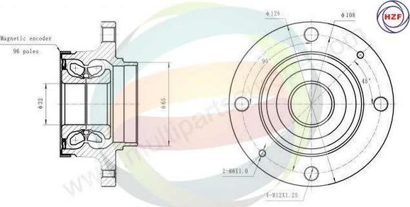 Multiparts 70-160055 - Kit de roulements de roue cwaw.fr