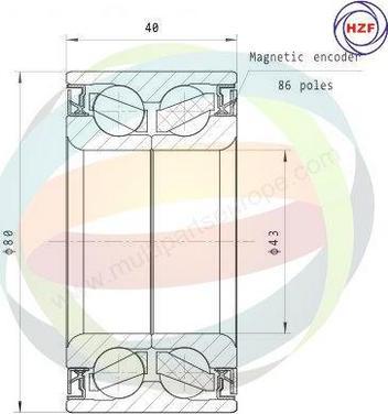 Multiparts 70-160058 - Kit de roulements de roue cwaw.fr