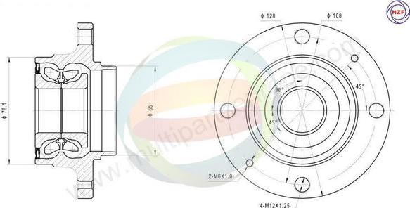 Multiparts 70-160069 - Kit de roulements de roue cwaw.fr