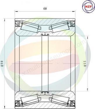 Multiparts 70-160063 - Kit de roulements de roue cwaw.fr