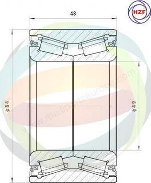 Multiparts 70-160016 - Kit de roulements de roue cwaw.fr