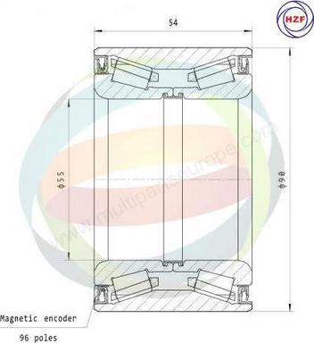 Multiparts 70-160018 - Kit de roulements de roue cwaw.fr