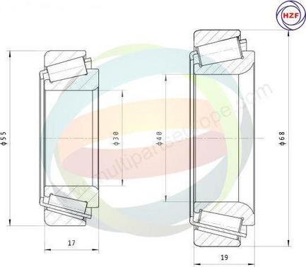 Multiparts 70-160083 - Kit de roulements de roue cwaw.fr