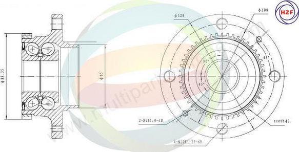 Multiparts 70-160039 - Kit de roulements de roue cwaw.fr