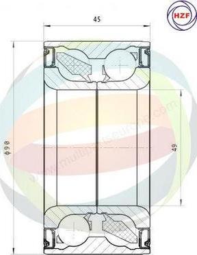 Multiparts 70-340031 - Kit de roulements de roue cwaw.fr