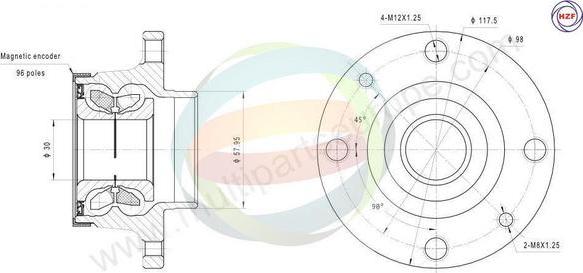 Multiparts 70-350066 - Kit de roulements de roue cwaw.fr