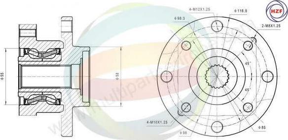 Multiparts 70-350075 - Kit de roulements de roue cwaw.fr