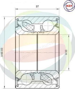 Multiparts 70-350103 - Kit de roulements de roue cwaw.fr