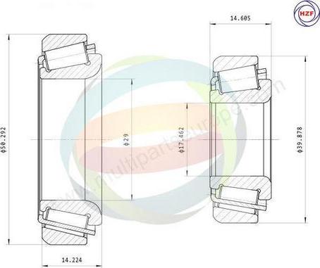 Multiparts 70-210045 - Kit de roulements de roue cwaw.fr