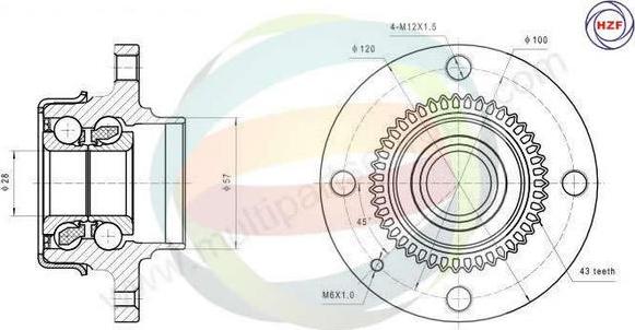 Multiparts 70-210052 - Kit de roulements de roue cwaw.fr