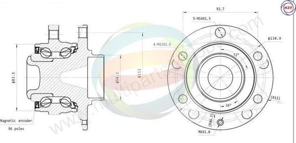 Multiparts 70-210069 - Kit de roulements de roue cwaw.fr