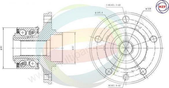 Multiparts 70-210086 - Kit de roulements de roue cwaw.fr