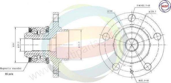 Multiparts 70-210080 - Kit de roulements de roue cwaw.fr