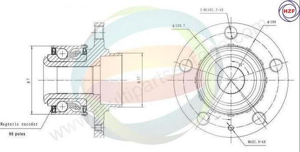 Multiparts 70-210079 - Kit de roulements de roue cwaw.fr