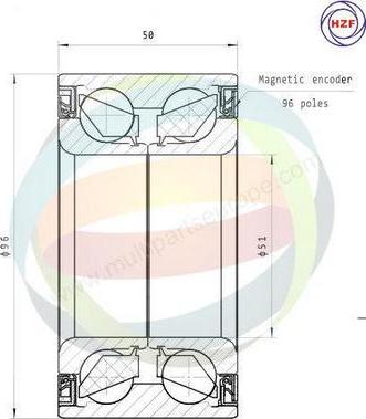 Multiparts 70-210074 - Kit de roulements de roue cwaw.fr