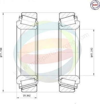 Multiparts 70-280001 - Kit de roulements de roue cwaw.fr