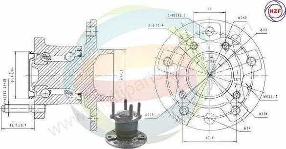 Multiparts 70-230069 - Kit de roulements de roue cwaw.fr