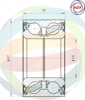 Multiparts 70-230066 - Kit de roulements de roue cwaw.fr