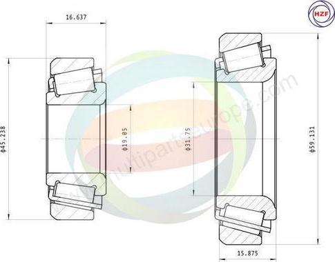 Multiparts 70-230061 - Kit de roulements de roue cwaw.fr