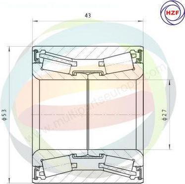 Multiparts 70-230068 - Kit de roulements de roue cwaw.fr