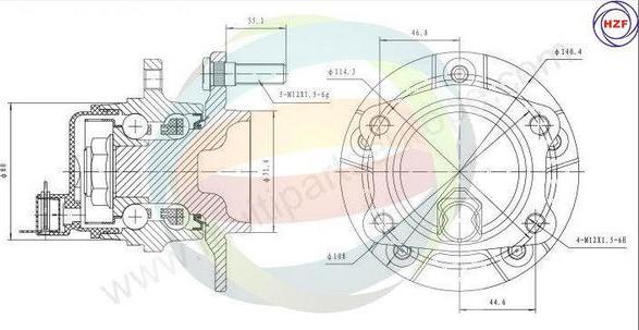 Multiparts 70-220032 - Kit de roulements de roue cwaw.fr