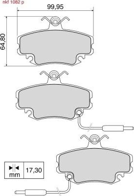 NAKATA NKF 1082P - Kit de plaquettes de frein, frein à disque cwaw.fr