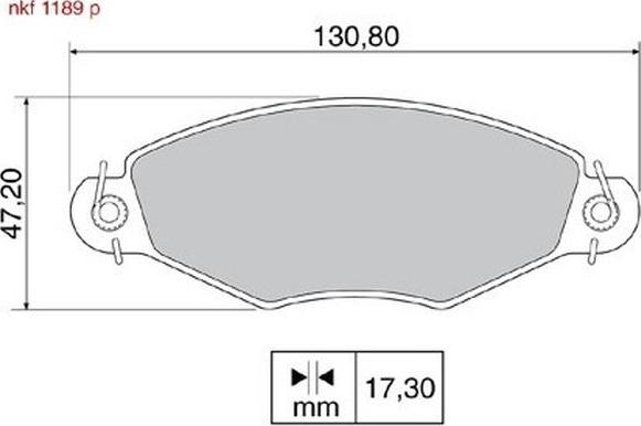 NAKATA NKF 1189P - Kit de plaquettes de frein, frein à disque cwaw.fr