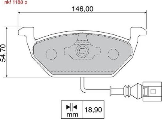 NAKATA NKF 1188P - Kit de plaquettes de frein, frein à disque cwaw.fr