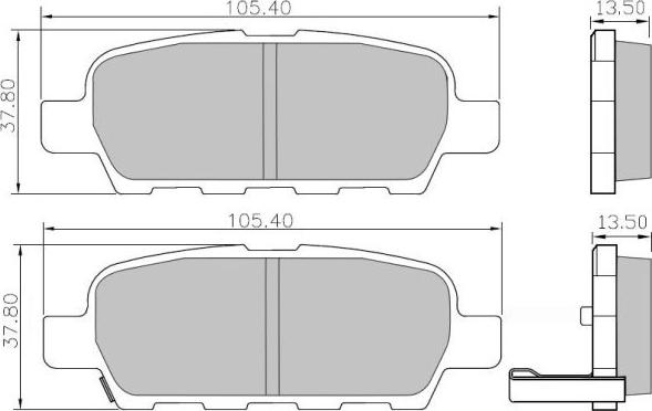 NAKATA NKF 1388P - Kit de plaquettes de frein, frein à disque cwaw.fr