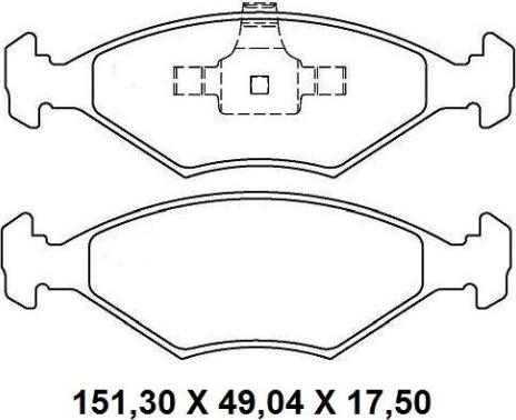 NAKATA NKF 1332P - Kit de plaquettes de frein, frein à disque cwaw.fr