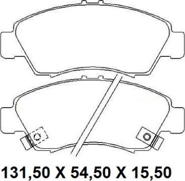 NAKATA NKF 1298P - Kit de plaquettes de frein, frein à disque cwaw.fr