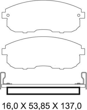 NAKATA NKF 1243P - Kit de plaquettes de frein, frein à disque cwaw.fr