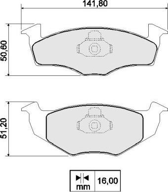 NAKATA NKF 1255P - Kit de plaquettes de frein, frein à disque cwaw.fr