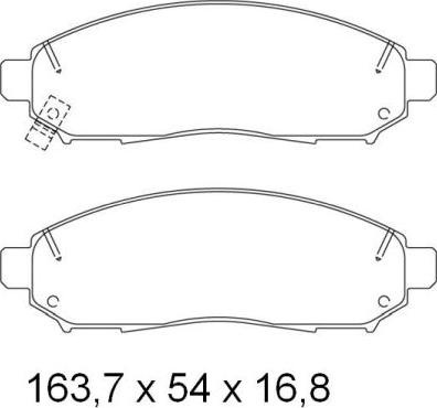 NAKATA NKF 1250P - Kit de plaquettes de frein, frein à disque cwaw.fr