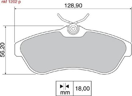 NAKATA NKF 1202P - Kit de plaquettes de frein, frein à disque cwaw.fr