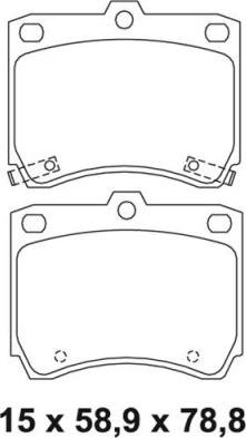 NAKATA NKF 1232P - Kit de plaquettes de frein, frein à disque cwaw.fr