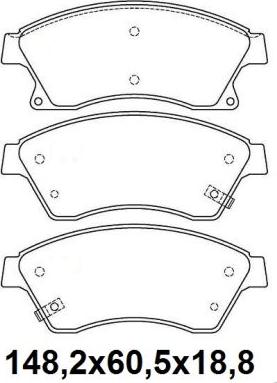 NAKATA NKF 1273P - Kit de plaquettes de frein, frein à disque cwaw.fr