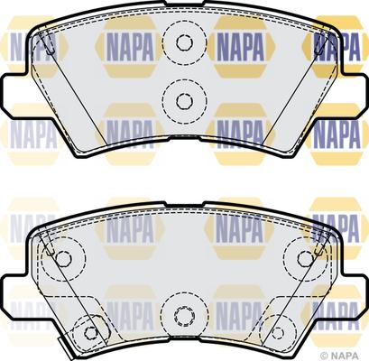 NAPA NBP1908 - Kit de plaquettes de frein, frein à disque cwaw.fr