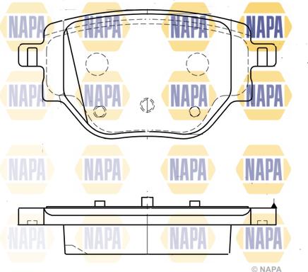 NAPA NBP1926 - Kit de plaquettes de frein, frein à disque cwaw.fr