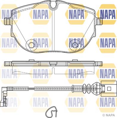 NAPA NBP1928 - Kit de plaquettes de frein, frein à disque cwaw.fr