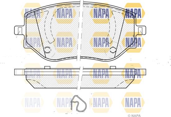 NAPA NBP1923 - Kit de plaquettes de frein, frein à disque cwaw.fr