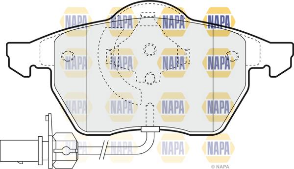 NAPA NBP1494 - Kit de plaquettes de frein, frein à disque cwaw.fr