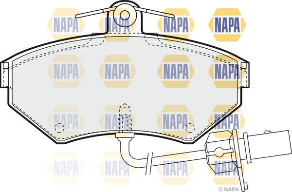 NAPA NBP1495 - Kit de plaquettes de frein, frein à disque cwaw.fr