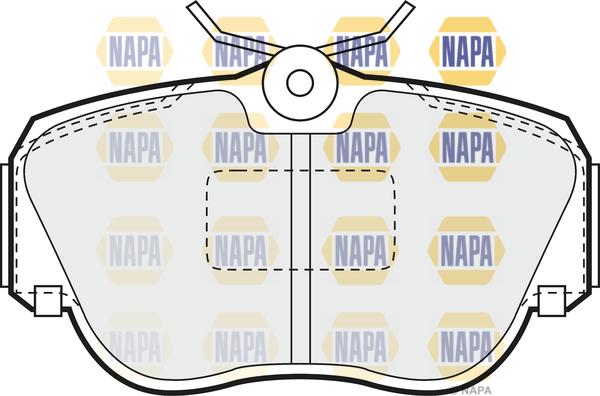 NAPA NBP1497 - Kit de plaquettes de frein, frein à disque cwaw.fr