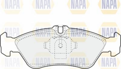 NAPA NBP1454 - Kit de plaquettes de frein, frein à disque cwaw.fr