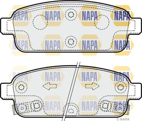 NAPA NBP1451 - Kit de plaquettes de frein, frein à disque cwaw.fr