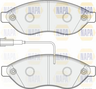 NAPA NBP1453 - Kit de plaquettes de frein, frein à disque cwaw.fr