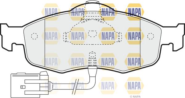 NAPA NBP1465 - Kit de plaquettes de frein, frein à disque cwaw.fr