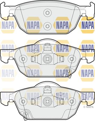 NAPA NBP1461 - Kit de plaquettes de frein, frein à disque cwaw.fr