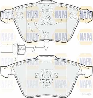 NAPA NBP1405 - Kit de plaquettes de frein, frein à disque cwaw.fr